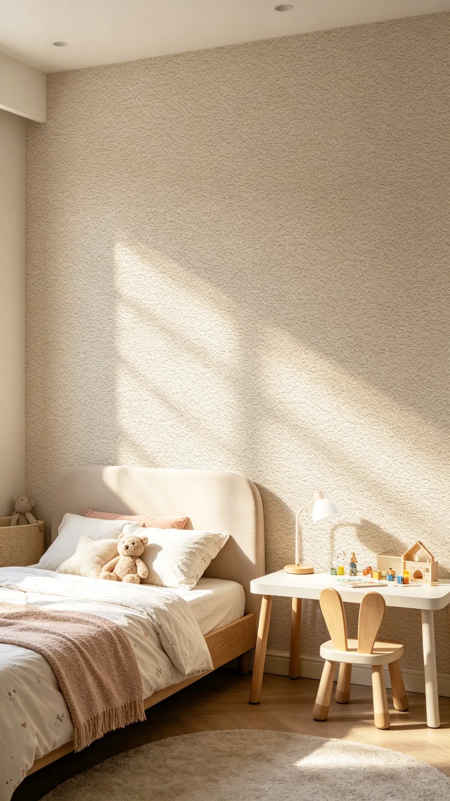 Seashell Sand wall finish in a child’s room