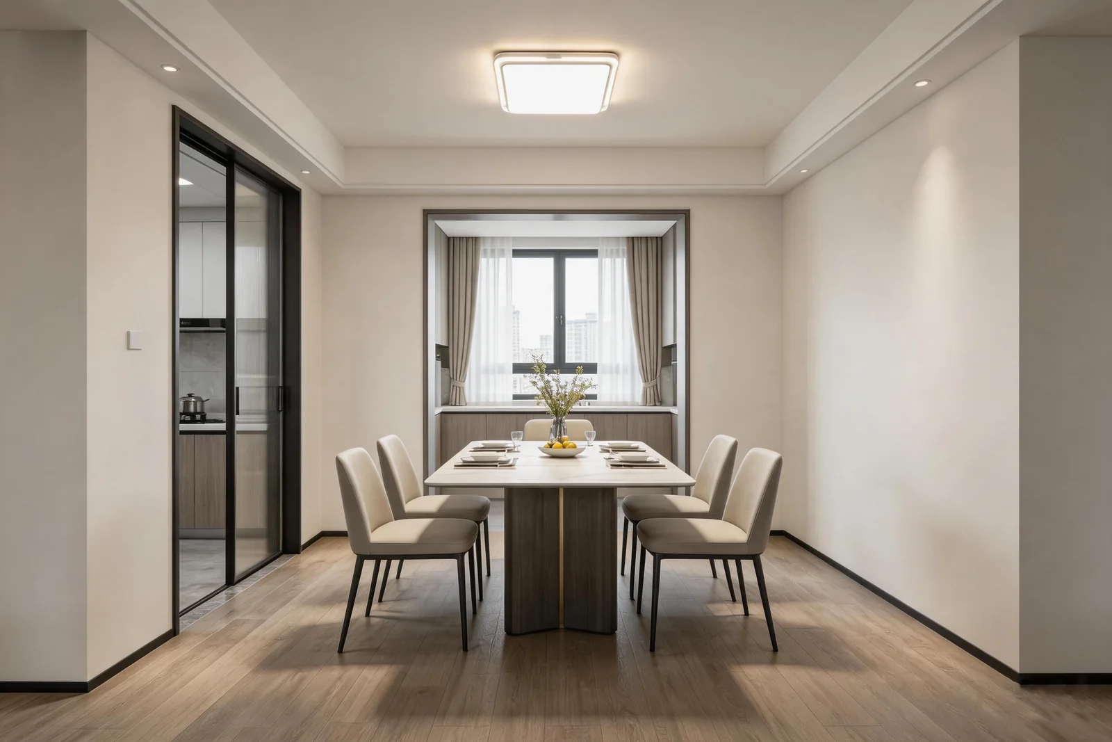 LuoJing wall finish in a dining room